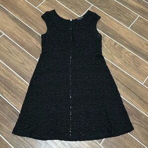 INC Black Mesh/Sheer Floral Dress size 12